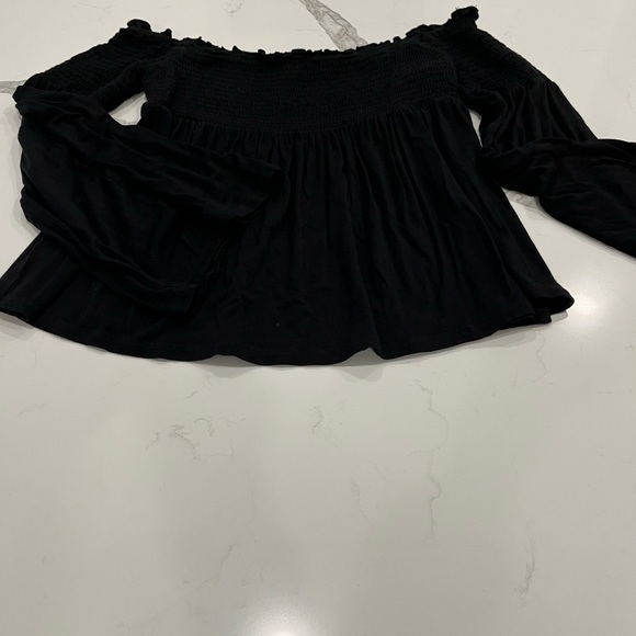 Black poet off the shoulder size small Massimo from target top - Picture 2 of 2